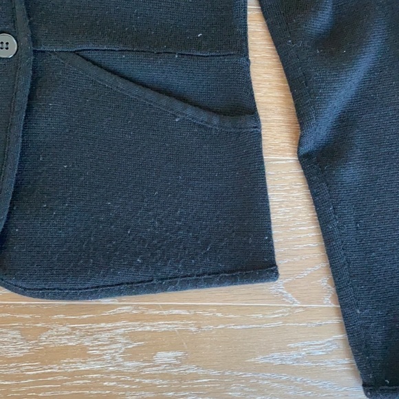 Nordstrom Halogen Wool-Blend Sweater Blazer | Black | L - Picture 4 of 7